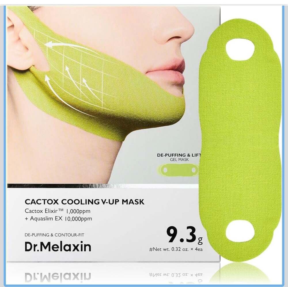 Dr. Melaxin Cactox Cooling V-Up Mask / V-Lifting Mewing Band, 4 Pack